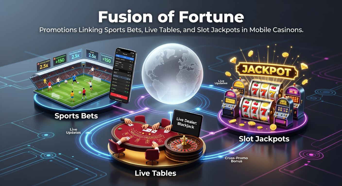 Mobile Casino App mit integrierten Promotionen für Sportwetten, Live-Dealer-Tische und progressive Slot-Jackpots